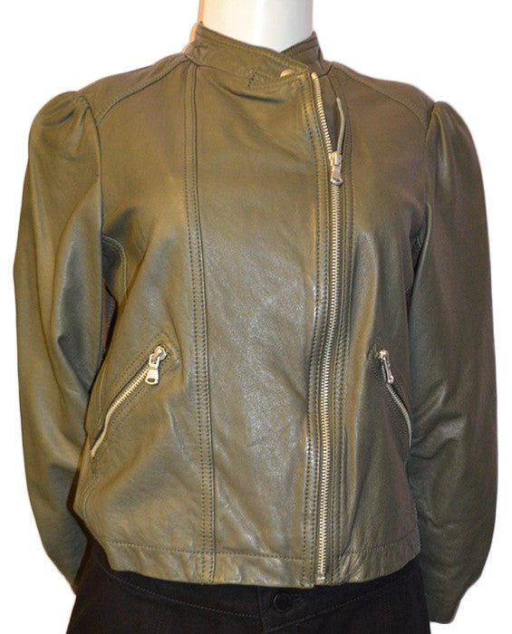 Leather Jacket OLIVE