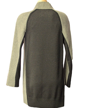 Two Tone Sweater Coat- CHARMELA