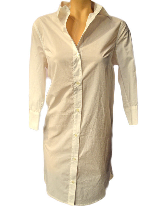 Le Poplin Shirt Dress - BLANC