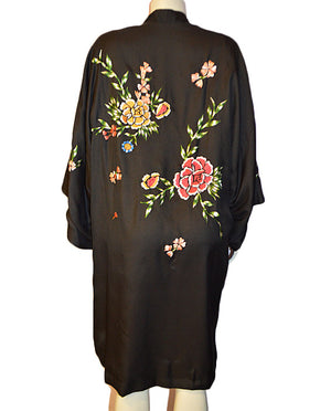 Lupe Embr Long Kimono - BLKMULT