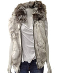 JOCELYN Rabbit & Fox Hooded Vest - NATGREY