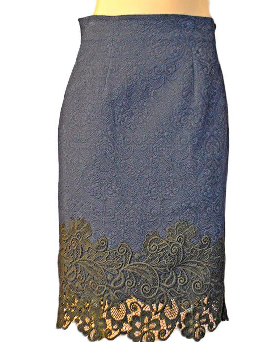 Mat Pencl Skirt - NAVY