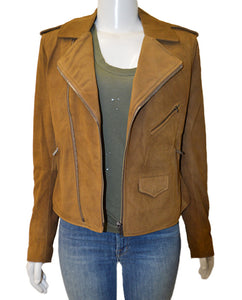 JUNE Vintage Suede Jacket - BARK